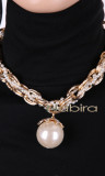 Halskette COL27 Gold und Perlen