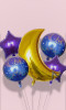 Kit 5 maxi Luftballons Eid Mubarak Mond und Sterne