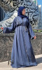 Abaya Dubai Azita Strass-geprägter-Nidah-Stoff