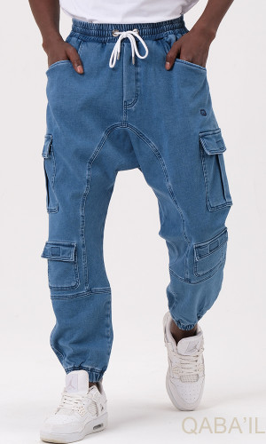 Sarouel jeans CARGO stretch...