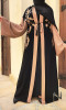 Abaya Dubai Emma zweifarbig und Stickerei