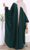 Abaya-Kimono XXVII lockerer Saudi-Schnitt und Saphyr-Stoff (Medina-Seiden-Stil)