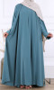 Abaya Lyna 2-stück Kimono und ärmelloses Kleid aus Saphyr-Stoff (Medina SeidenStil)