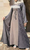 Abaya Dubai Yousra 2 Stück Abaya-Kimono-Brokatmuster