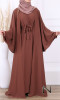Abaya 2-stuck Aida-Wickelkleid und Kimono aus Saphyr-Stoff (Medina-Seidenstil)